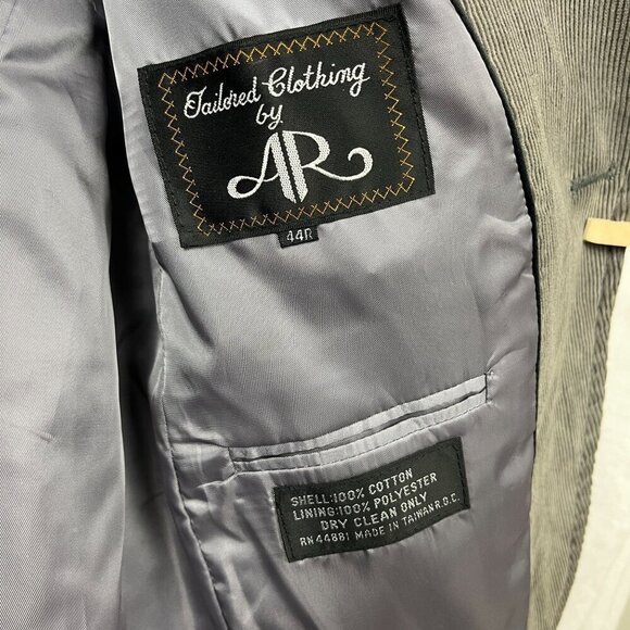 Vintage Wide Wale Corduroy Blazer Mens 44R Academia Teacher Preppy Professor - Picture 9 of 13